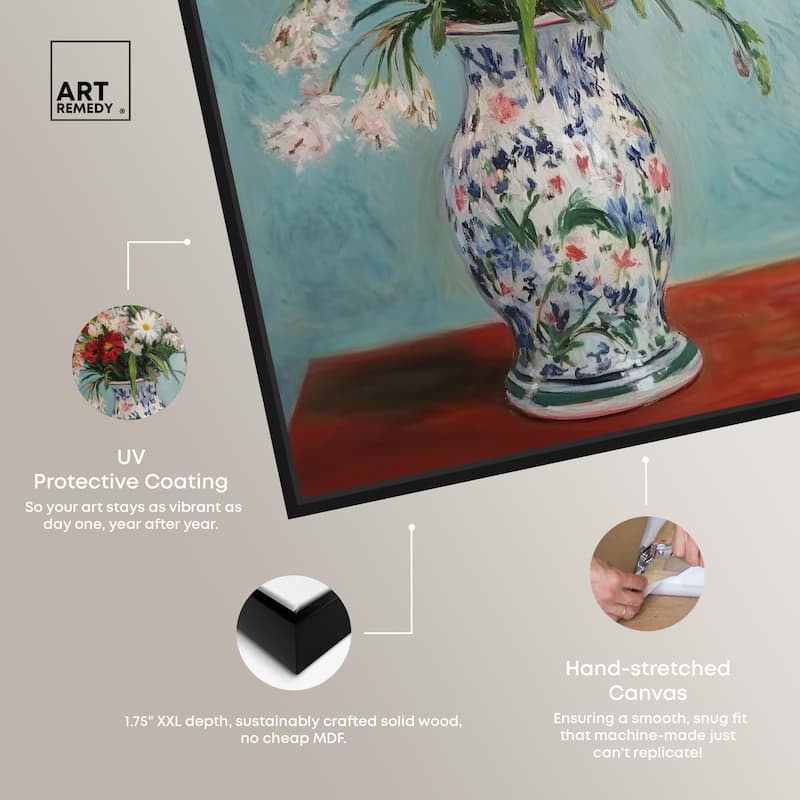 Flowers on a Table Canvas by Art Remedy