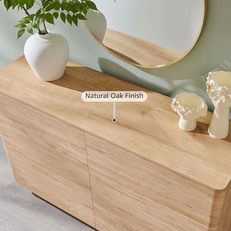 Modern 8 Drawer Dresser for Bedroom, Handle-less Wooden Dressers
