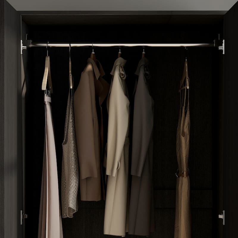 Kerrogee 31.5"W x 66.9"H Armoire 2 Door 1 Drawer With Rod