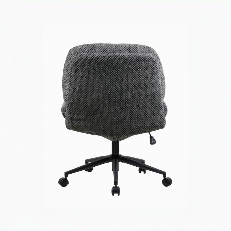 Modern Swivel Chair, Grey Cross-Legged Office Chair for Home & Vanity
