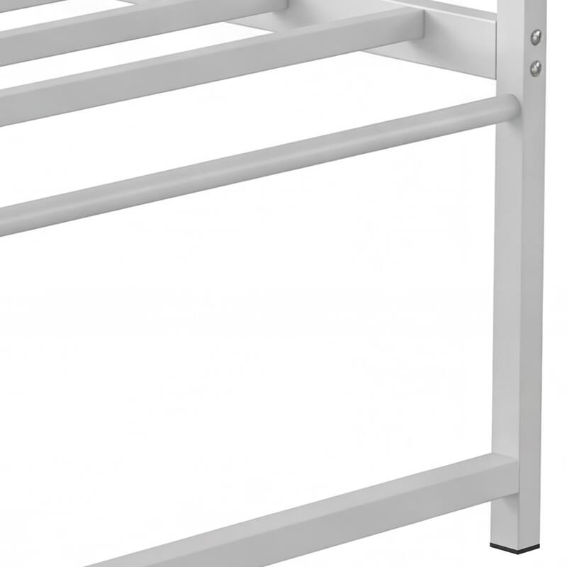 Moasis Twin Daybed with Pull Out Trundle, Metal Trundle Bed