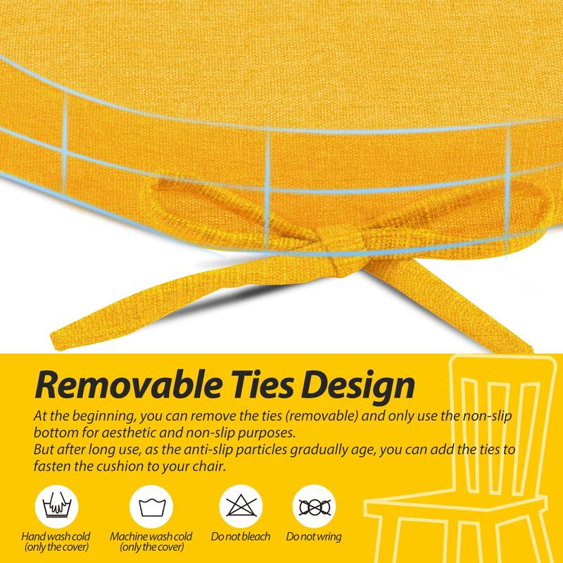 AAAAAcessories 17 in. X 16 in.Indoor Strap Non-slip Chair Cushion for Multi-scenario Setups (2 Pack) - N/A
