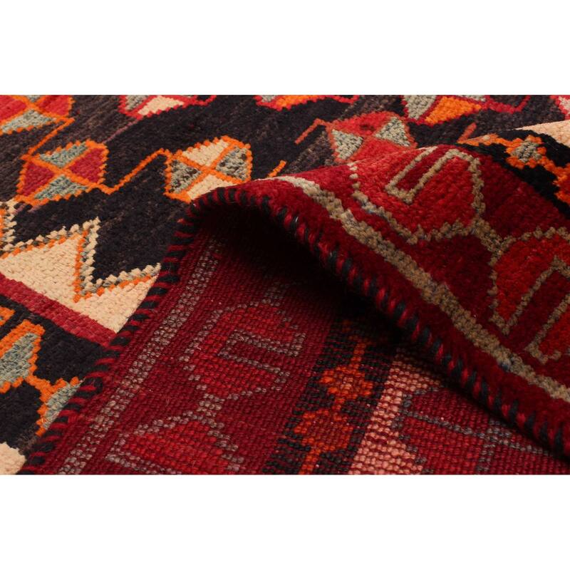 ECARPETGALLERY Hand-knotted Melis Vintage Black, Red Wool Rug - 5'10 x 8'7