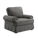 preview thumbnail 3 of 4, Cupa Transitional Linen Fabric Padded Accent Chair by Furniture of America