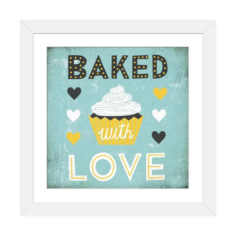 iCanvas "Retro Diner (Baked with Love)" by Michael Mullan - White - 16x16x1
