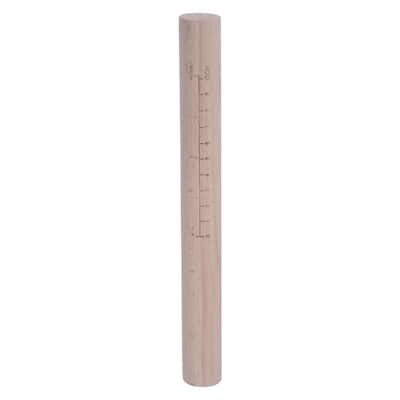 Rolling Pin Beech Wood Dough Roller Pins Cylindrical with Scale