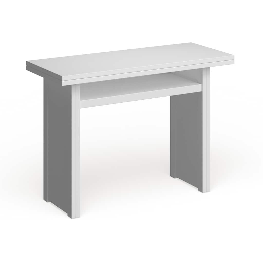 SEI Furniture Kleberg White Convertible Console to Dining Table