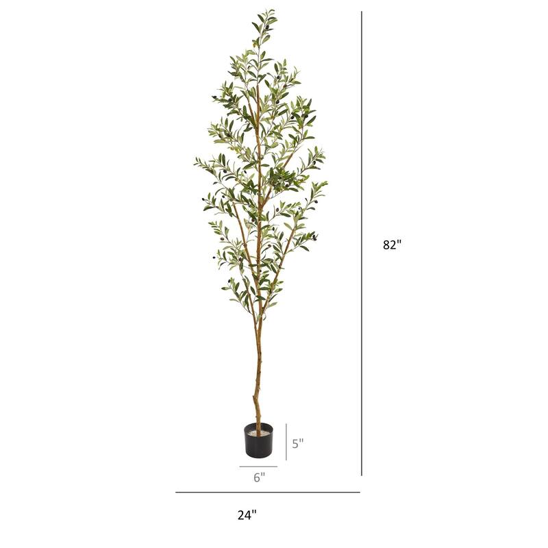 Artificial Olive Tree 82In - Indoor Outdoor Greenery Decor