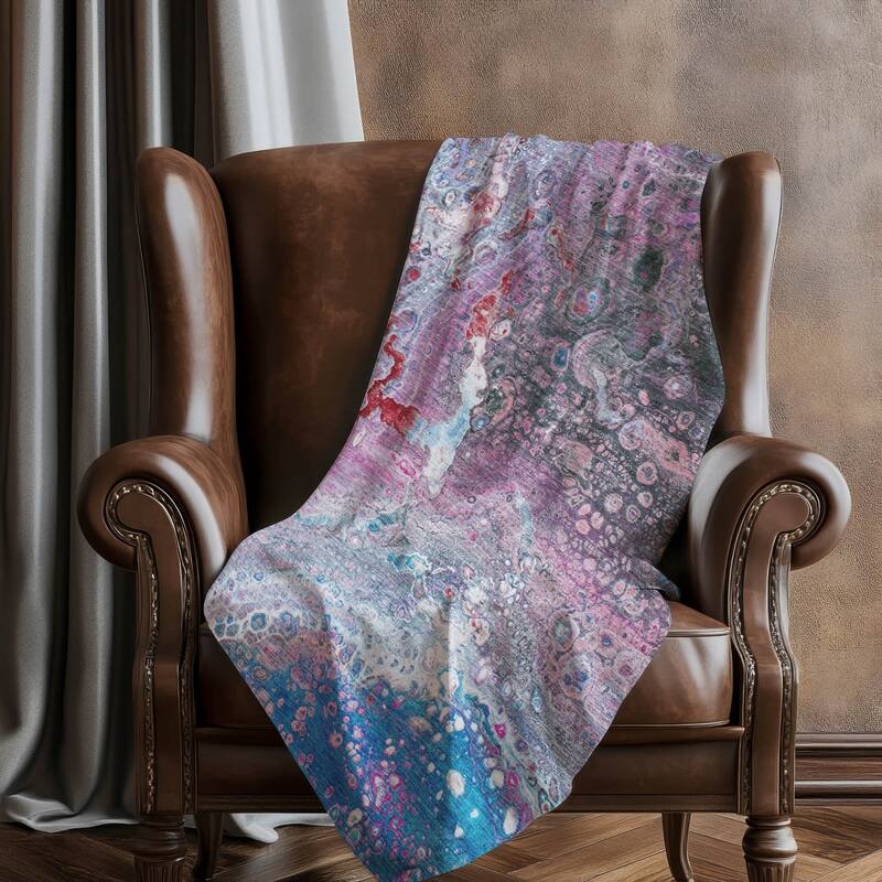 Premium Machine Washable Modern Fusion Sherpa Throw Blanket