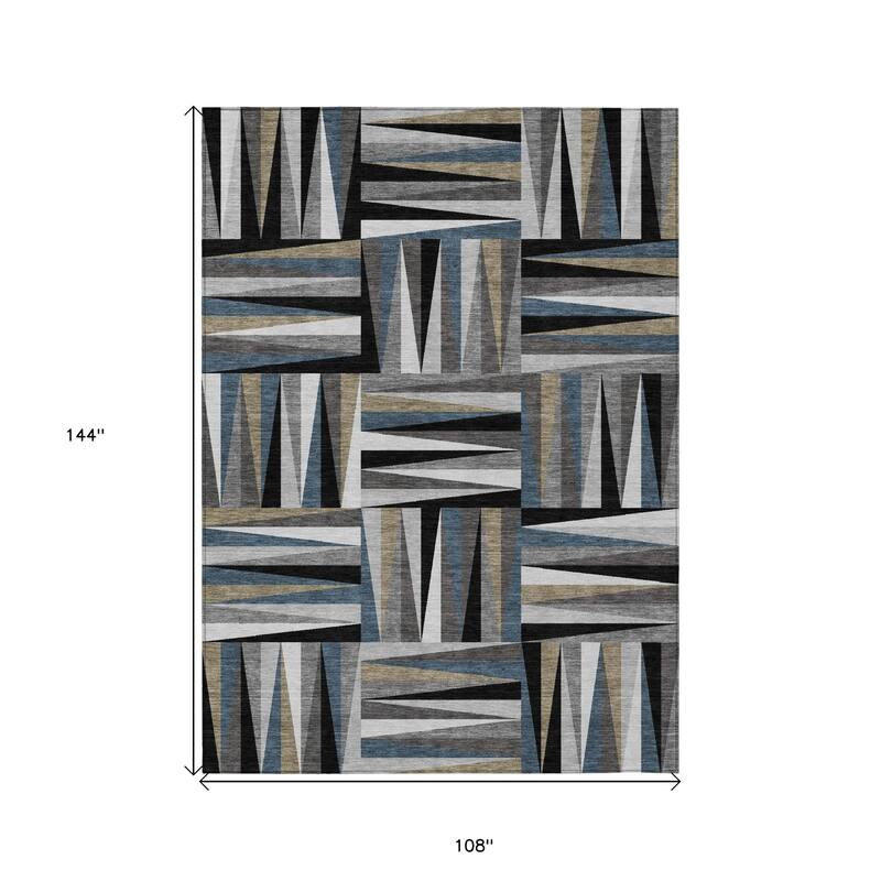 HomeRoots Geometric Transitional Rectangle Outdoor Rug