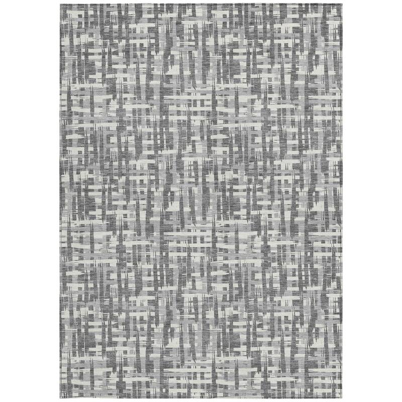 HomeRoots Abstract Transitional Rectangle Outdoor Rug