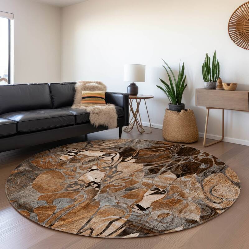 Alrira Artistic Abstract Weather Resistant Versatile Elegance Outdoor Rug