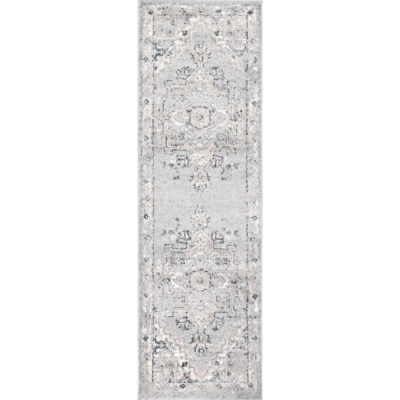 Nuloom Gena Distressed Transitional Medallion Area Rug