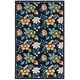 preview thumbnail 17 of 54, SAFAVIEH Hand-Tufted Blossom Kierston Modern & Contemporary Wool Rug 4' x 6' - Navy/Green - Rectangle