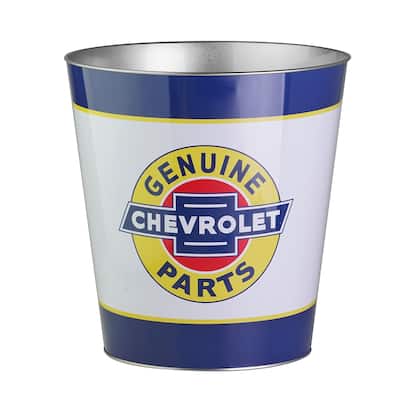American Art Decor Decorative Metal Trash Can Garbage Bin Waste Basket