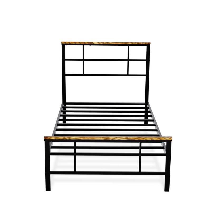 Modern Bed Frame with Metal Legs - Elegant Platform Bed for Bedroom Decor