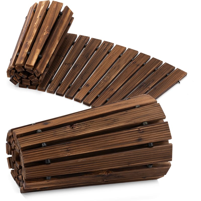 ​​COSIEST Roll-Out Cedar Garden Pathway with 6FT 8FT 12FT - Chocolate - 6FT