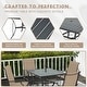 preview thumbnail 7 of 92, Versatile Outdoor Dining Sets w Swivel/Folding Chairs & Steel Slat Table and HDPE Dining Table Set for Gardens, Patios