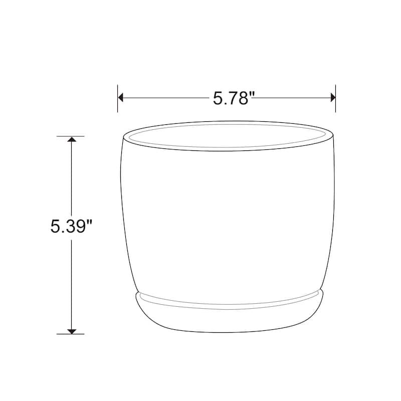 Southern Patio Ana Solid Gray Ceramic Planter