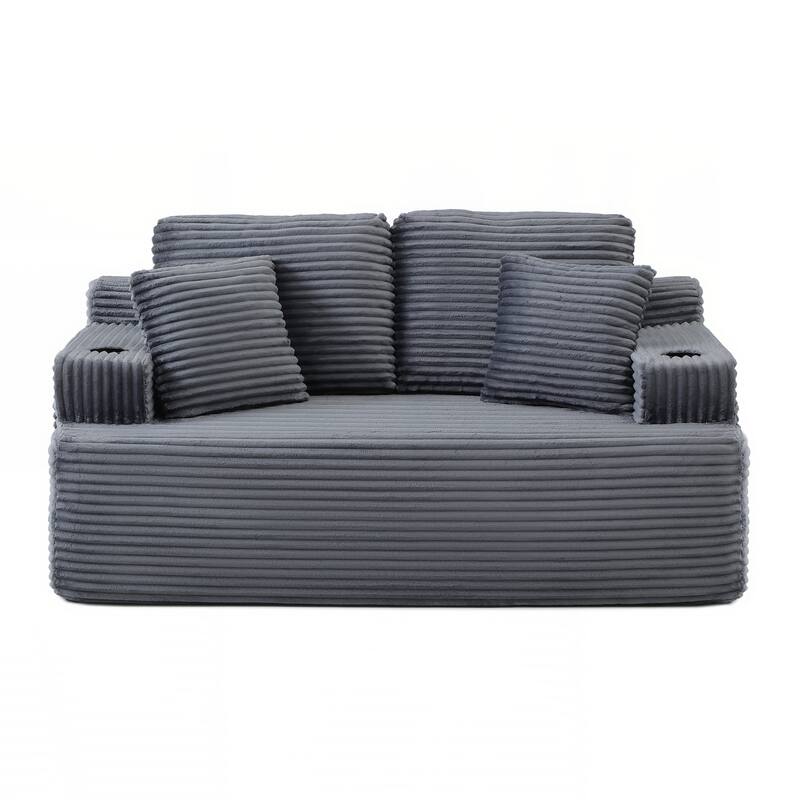 66.5''Boneless Sofa Couch with 2 Pillows Extra
