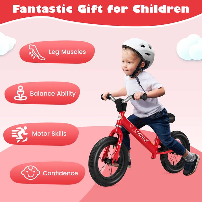 Costway 12 Inch Toddler Balance Bike No Pedal Training Bicycle with - See Details