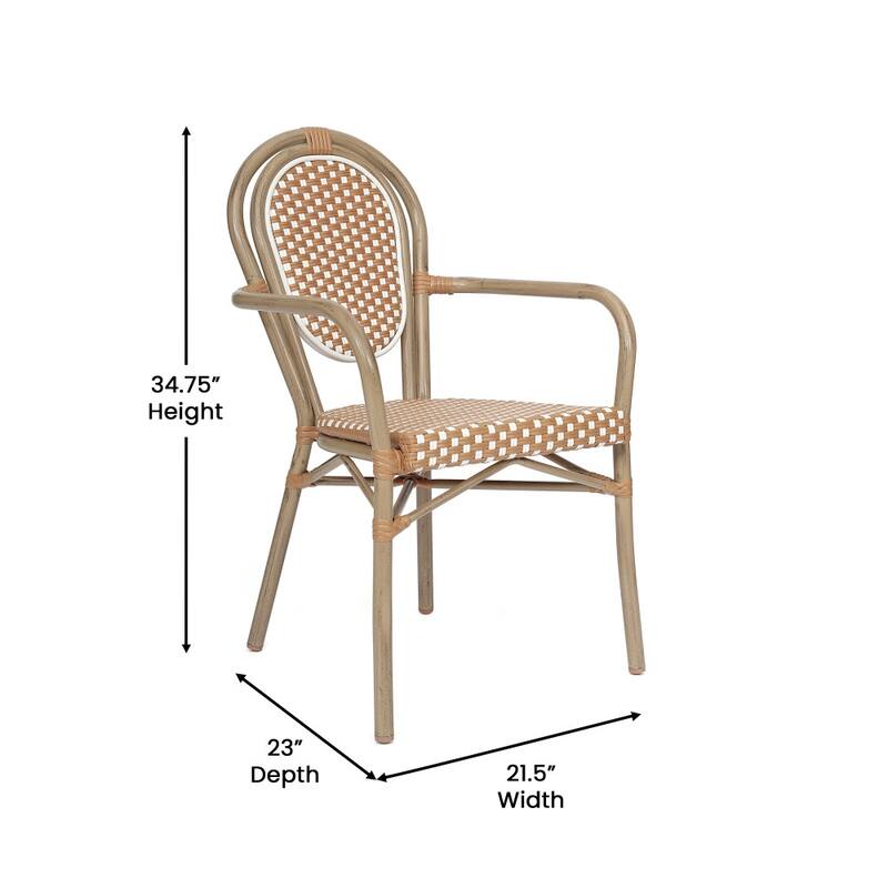All-Weather Commercial Paris Chair with Metal Frame