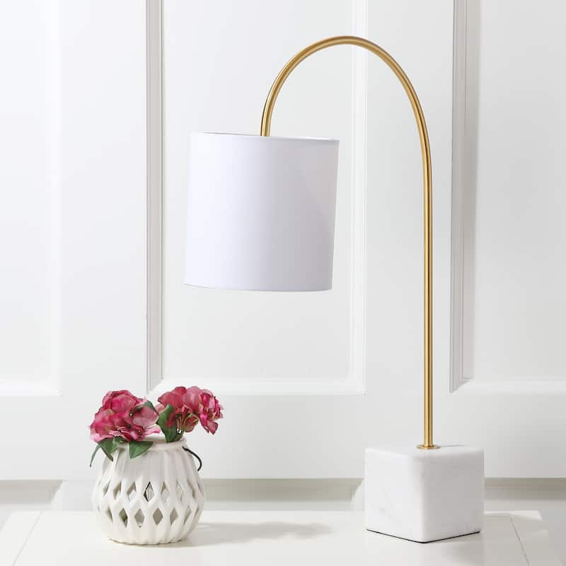 Jane 25" Marble/Brass LED Table Lamp by JONATHAN Y