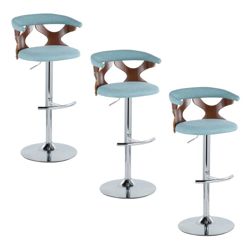 Carson Carrington Viby Adjustable Bar Stool with Rounded T Footrest (Set of 3)