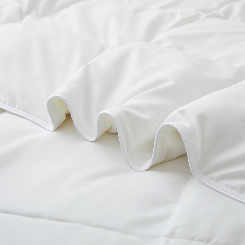 All Season Microfiber White Goose Down and Feather Fiber Comforter