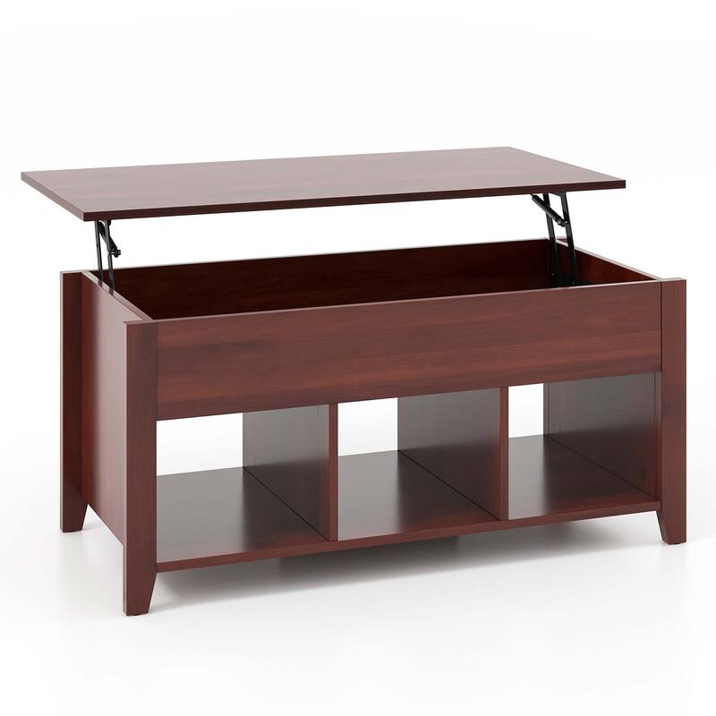 Costway Lift Top Coffee Table w/ Hidden Compartment and Storage