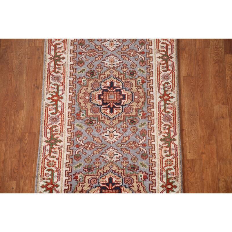 Heriz Serapi Oriental Runner Rug Handmade Wool Carpet - 2'8"x 7'11"