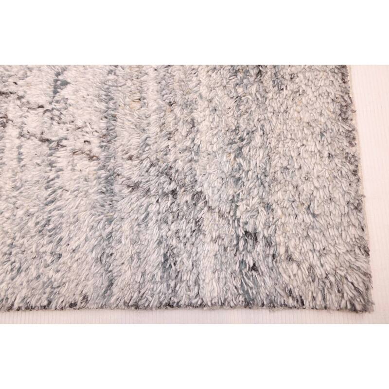 ECARPETGALLERY Hand-knotted Tangier Grey Wool Rug - 5'1 x 8'2