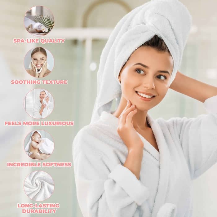 Superior Absorbent Zero Twist Cotton Bath Towel (Set of 2)