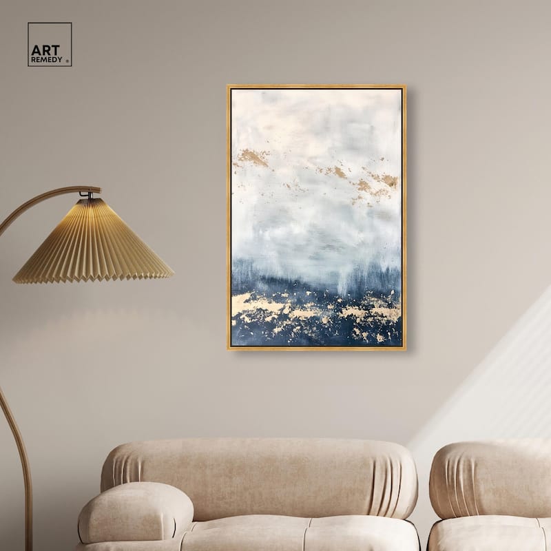 Ocean's Gold Hues II Canvas by Art Remedy
