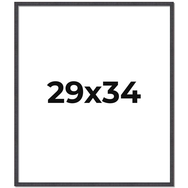 29x34 Frame Brown Picture Frame - Complete Modern Photo Frame Includes