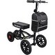 preview thumbnail 1 of 4, Black All Terrain Foldable Economical Knee Scooter Walker, for Foot Injuries Compact Crutches Alternative