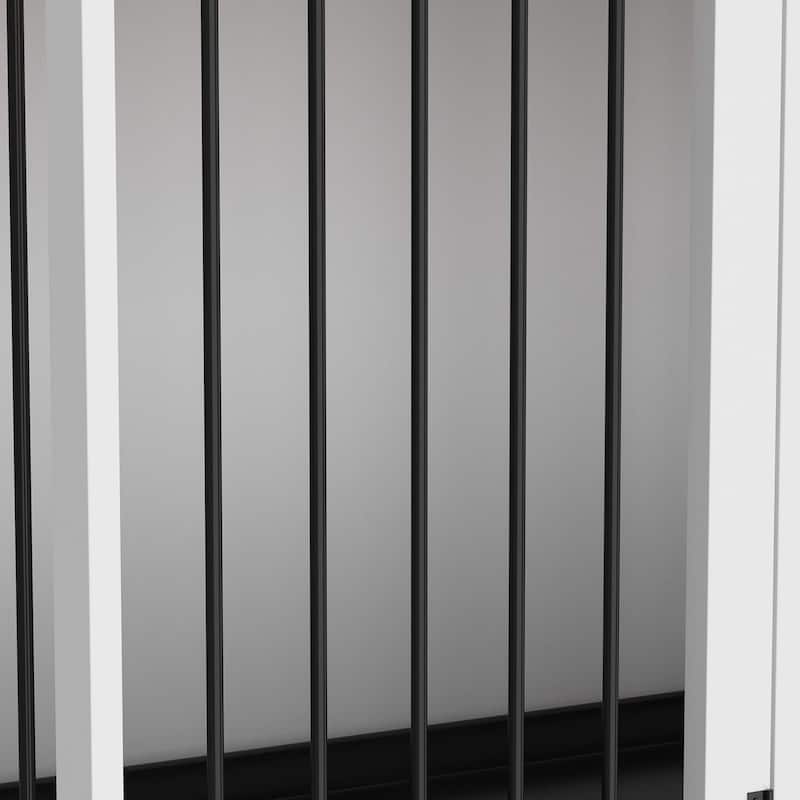 Double door large Dog Cage furniture with Removable Divider Wooden Top