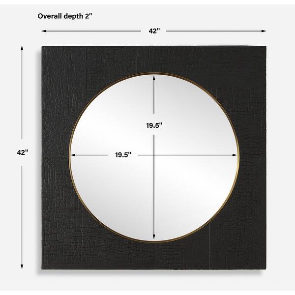 Uttermost Ember Black Square Mirror - 42'' H X 42'' W X 2'' D