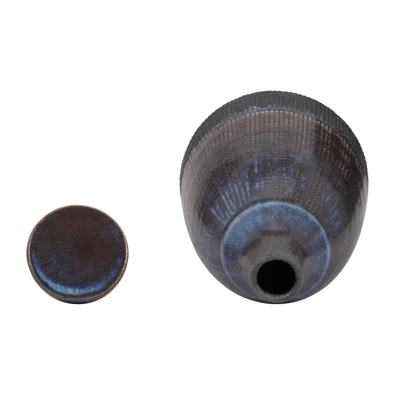 Sagebrook Home Neader Ceramic Vase - Stoneware, Novelty, Textured Gradient