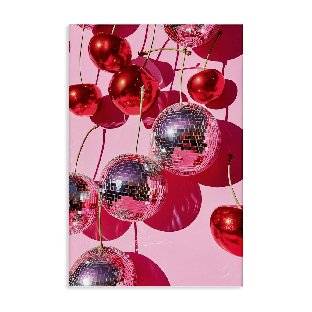 Stupell Cherry Disco Fruits Canvas Wall Art Design By LSR Design Studio