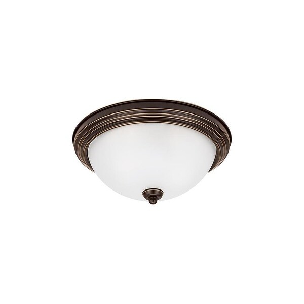 Sea Gull Lighting 79163BLE-827 Ceiling Flush Mount Round 1-Light CFL Bronze - Bronze Finish