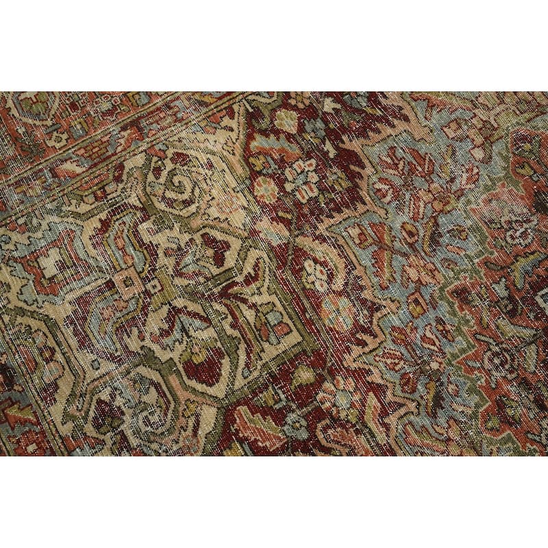 Hand Knotted Oriental 100% Wool Carpet Traditional Floral Red Bakhtiari Area Rug - 11' 0'' X 8' 7''
