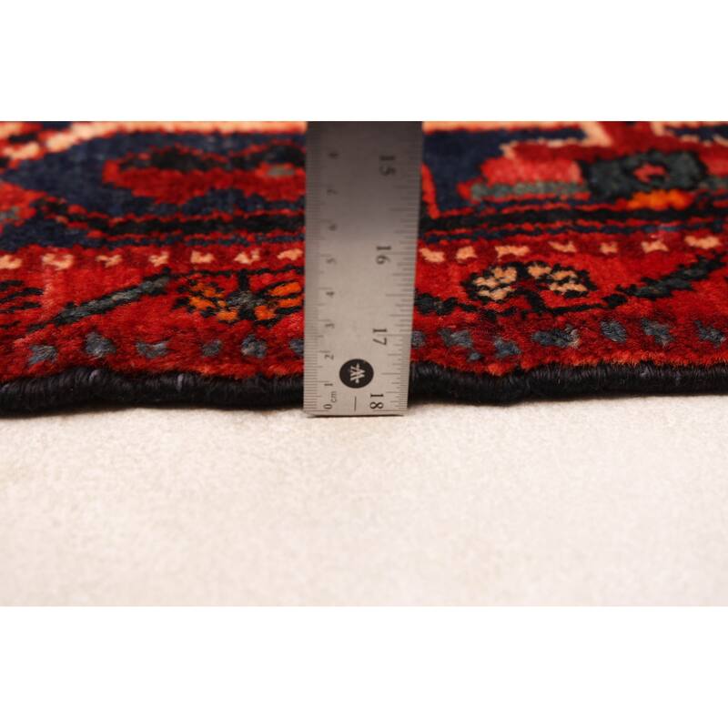 ECARPETGALLERY Hand-knotted Anatolian Vintage Dark Navy, Red Wool Rug - 4'10 x 9'11