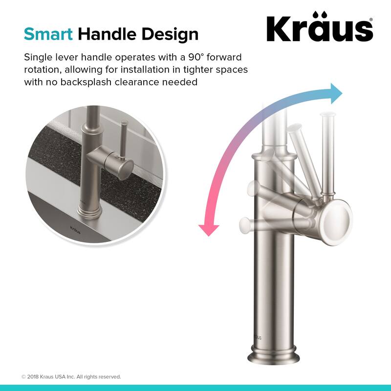 Kraus Sellette 1.8 GPM Deck Mounted Single Handle Bar Faucet with