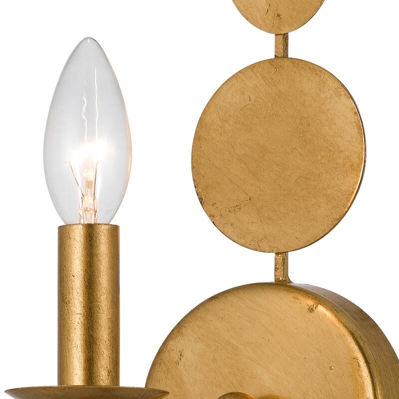 Layla 1 Light Antique Gold Sconce - 4.25'' W x 15.5'' H x 6.25'' D