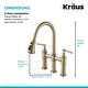 preview thumbnail 31 of 66, Kraus Allyn Traditional 3-Function Bridge Pulldown Kitchen Faucet