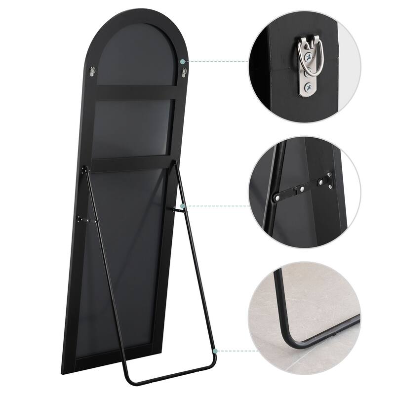 Arched Mirror Full-length Floor Mirror with Standing
