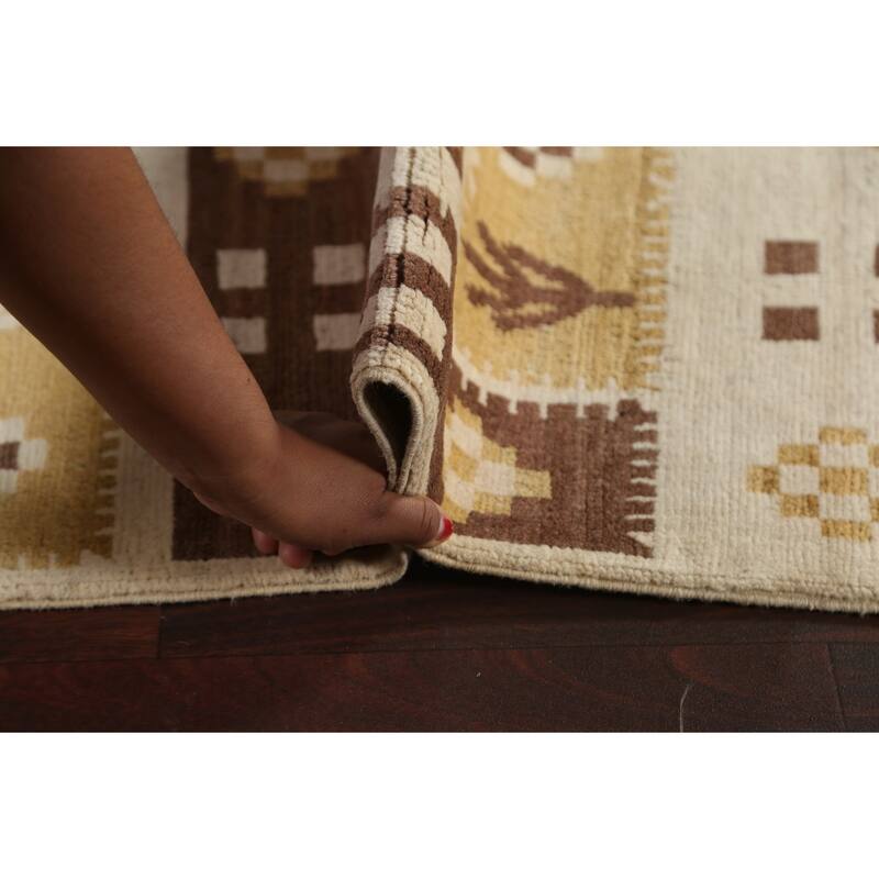 Tribal Geometric Gabbeh Kashkoli Oriental Area Rug Wool Hand-knotted - 6'4" x 9'7"