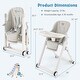 preview thumbnail 11 of 13, Babyjoy Foldable High Chair Baby Height Adjustable Feeding Chair for - See Details
