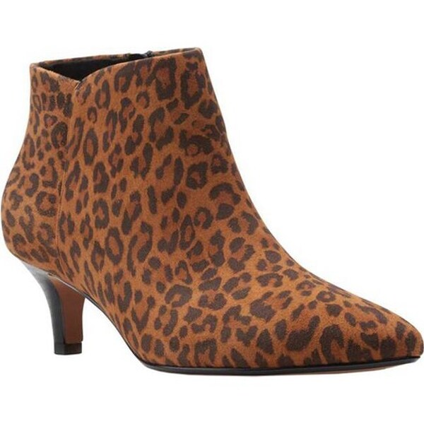 clarks leopard booties